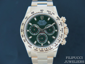 Rolex Daytona Yellow Gold 116508  Green Dial NEW