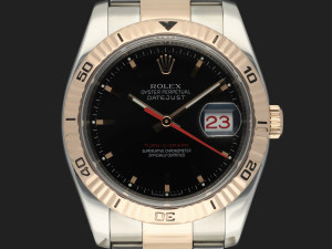 Rolex Datejust Turn-O-Graph Rose Gold/Steel Black Dial 116261 