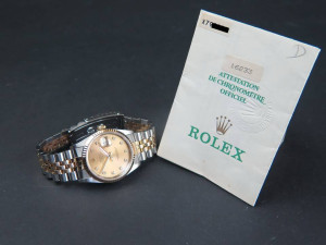Rolex Datejust Gold/Steel Diamonds 16233