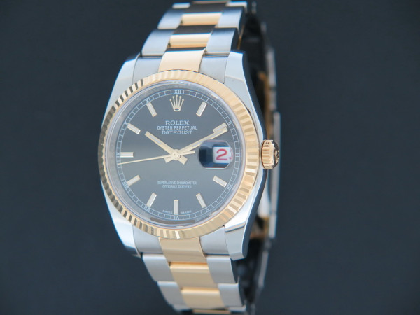 Rolex - Datejust Gold/Steel Black Dial 116233