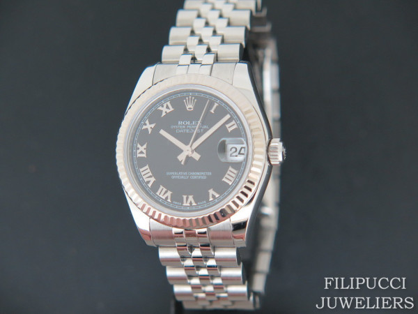 Rolex - Datejust Black Roman Dial 178274