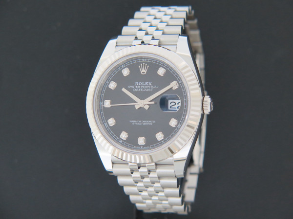 Rolex - Datejust 41 Black Diamond Dial 126334 NEW