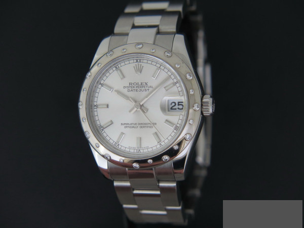 Rolex - Datejust 31mm BombÃ© Diamonds Silver Dial 178344 