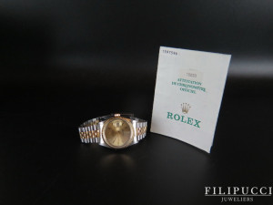 Rolex Datejust Gold/Steel Champagne Dial 16233 