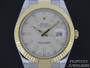 Rolex Datejust II Gold/Steel Ivory Dial 116333 