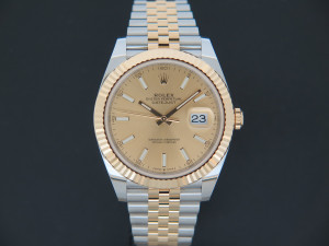 Rolex Datejust 41 Gold/Steel Champagne Dial 126333 NEW