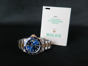 Rolex Submariner Date Gold/Steel Blue Dial 16613