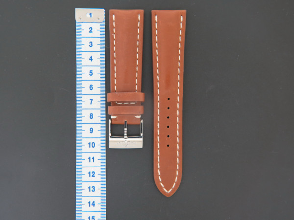 Breitling - Brown leather strap 24-20MM with buckle NEW