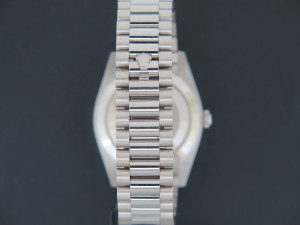 Rolex Day-Date 40 White Gold Silver Tapestry Dial 228239