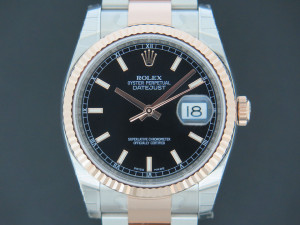 Rolex Datejust Everose/Steel Black Dial 116231 NEW