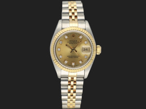 Rolex Lady-Datejust 26 Champagne Diamond Dial 69173