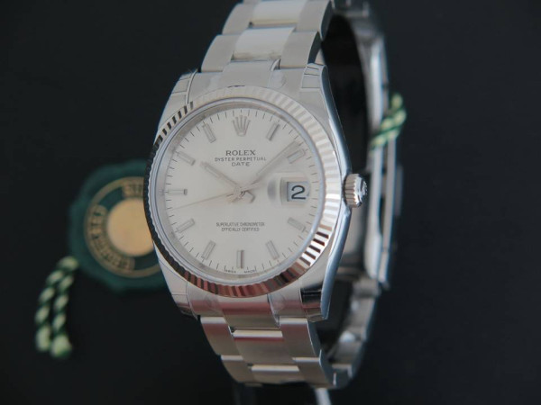 Rolex - Date Silver Dial NEW 115234
