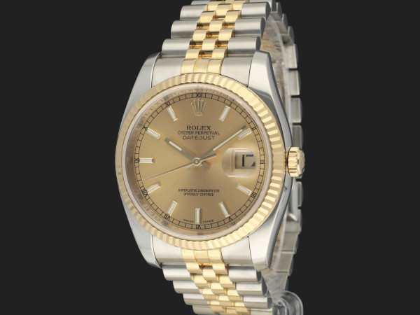 Rolex - Datejust 36 Gold/Steel Champagne Dial 116233 