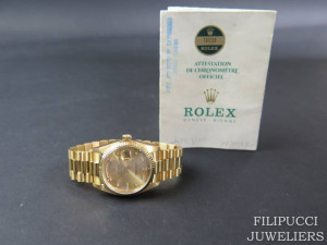 Rolex Day-Date Yellow Gold Diamond Dial 18038   