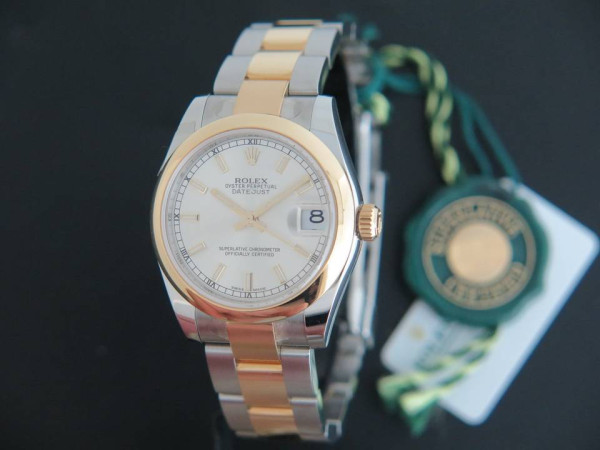 Rolex - Datejust Gold/Steel Silver Dial NEW 178243