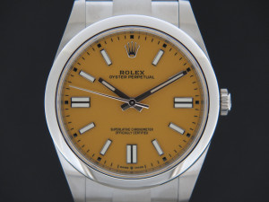 Rolex Oyster Perpetual 41 Yellow Dial 124300 NEW