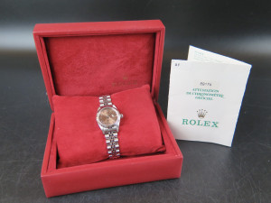Rolex Lady Datejust Pink Roman Dial 69174