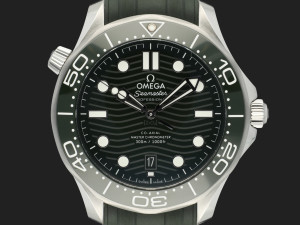 Omega Seamaster Diver 300M Co-Axial Master Chronometer Green Dial 21032422010001 NEW