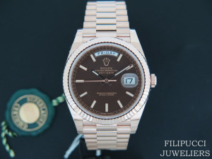 Rolex Day-Date Everose Choco Dial 228235 NEW 