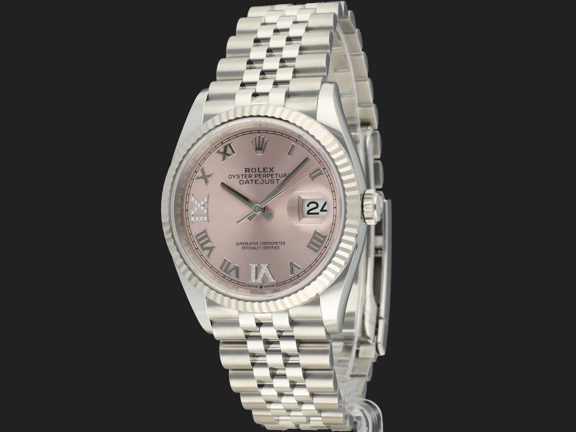 Rolex datejust 36 pink dial sales
