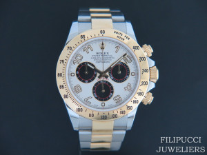 Rolex Daytona Gold/Steel 116523 Panda Racing Dial