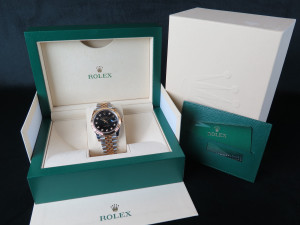 Rolex Datejust 41 Gold/Steel Black Diamond Dial 126333