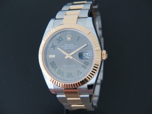 Rolex - Datejust 41 Gold/Steel Slate Dial NEW 126333