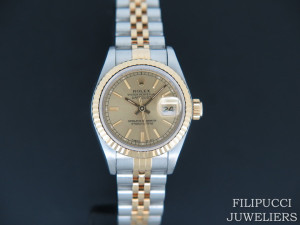 Rolex Datejust Lady Gold/Steel Champagne Dial 69173