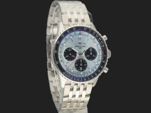 Breitling Navitimer B01 Chronograph 43 Ice Blue Dial AB0138 NEW