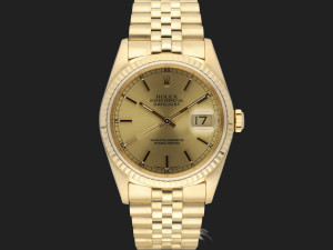 Rolex Datejust 36 Yellow Gold Champagne Dial 16238