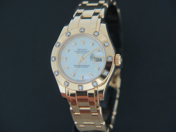 Rolex - Lady-Datejust Pearlmaster Yellow Gold MOP Diamond Dial 80318