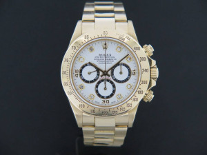 Rolex Oyster Perpetual Cosmograph Daytona Yellow Gold With Diamond Dial