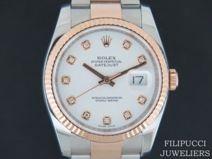 Rolex Datejust Everosegold/Steel White Diamond Dial 116231