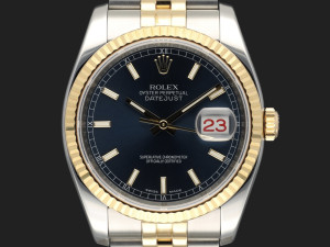 Rolex Datejust Gold/Steel Blue Dial 116233