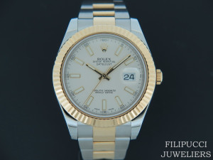 Rolex Datejust II Gold/Steel Ivory Dial 116333 
