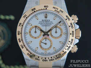 Rolex Daytona Gold/Steel  NEW 116503 White Dial With Stickers