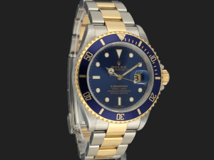 Rolex Submariner Date Gold/Steel Blue Dial 16613