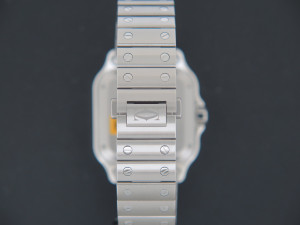 Cartier Santos Medium Steel Green Roman Dial NEW WSSA0061