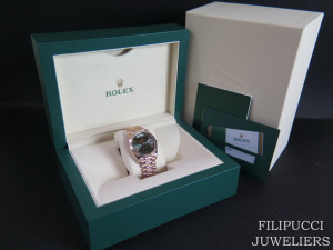 Rolex Day-Date Everose Green Roman Dial 228235