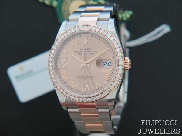 Rolex - Datejust NEW 126281RBR Everose/Steel Rose Diamond Dial  NEW  