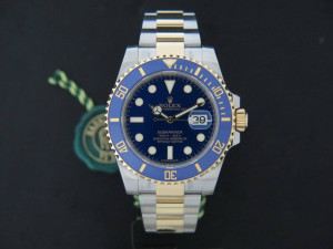 Rolex Submariner Date Gold/Steel Blue Dial NEW 116613LB    