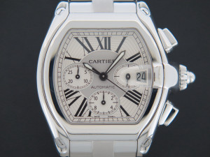 Cartier Roadster XL Automatic Chrono Silver Dial 2618