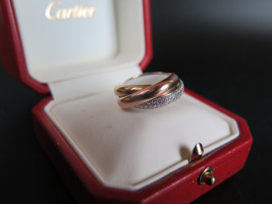 Cartier Trinity Diamond Ring Size 53