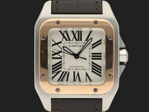 Cartier Santos 100 MM Rose Gold/Steel Automatic 2878