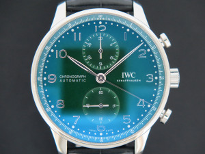 IWC Portugieser Chronograph Green Dial IW371615 NEW