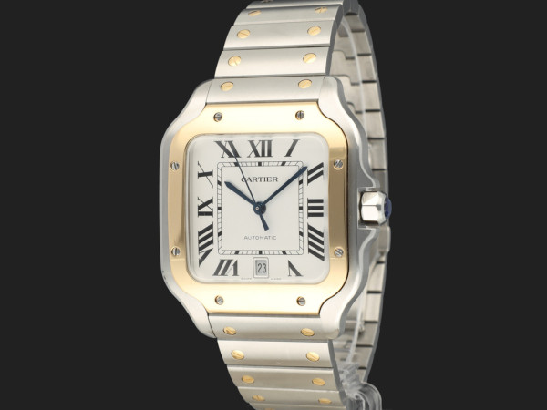 Cartier - Santos Large Gold/Steel Roman Dial W2SA0009