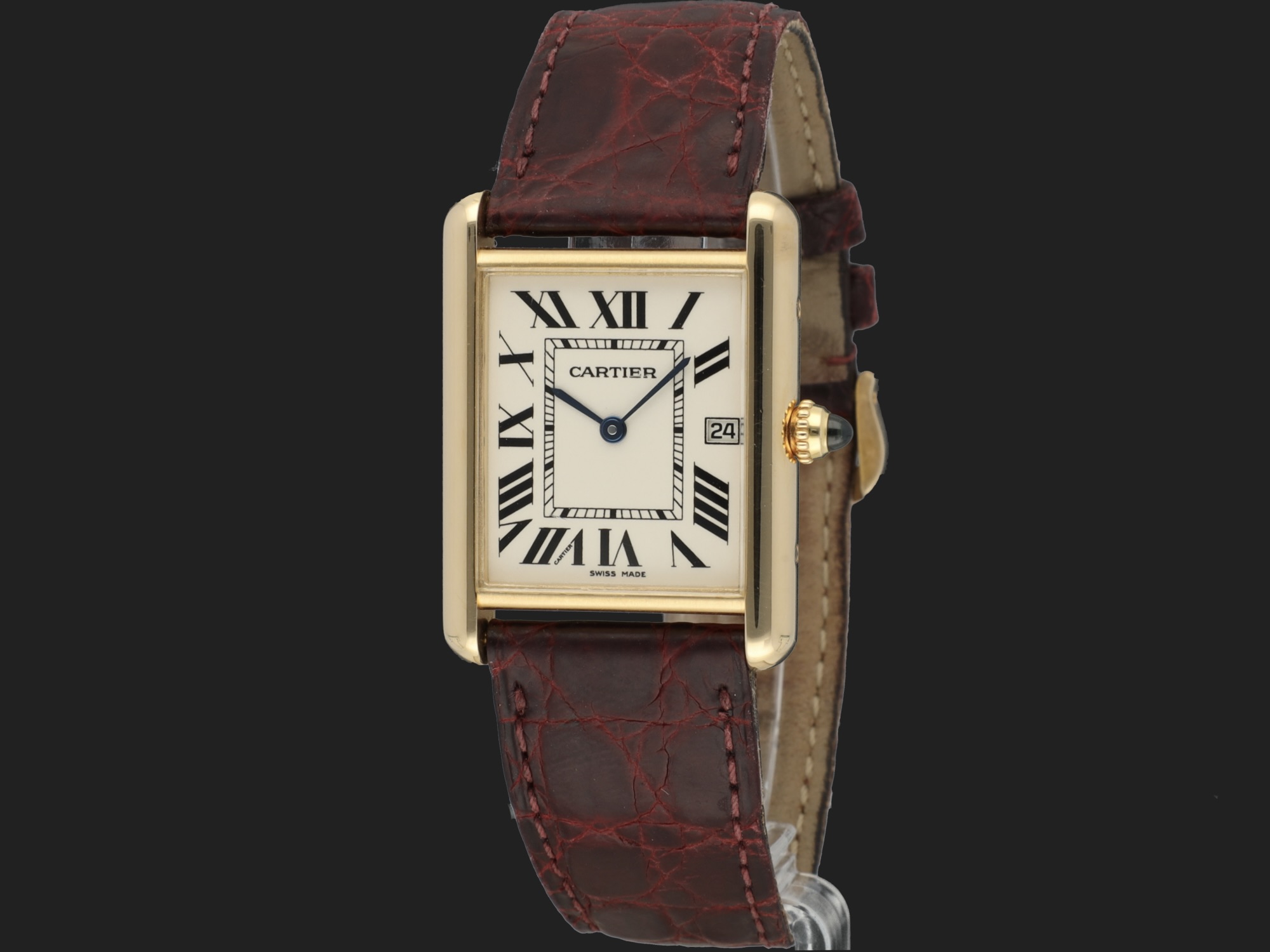Cartier Tank Louis Date Yellow Gold 2441 Horloges Filipucci Juweliers Maastricht