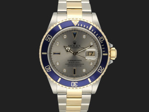 Rolex Submariner Date Gold/Steel Serti Dial 16613