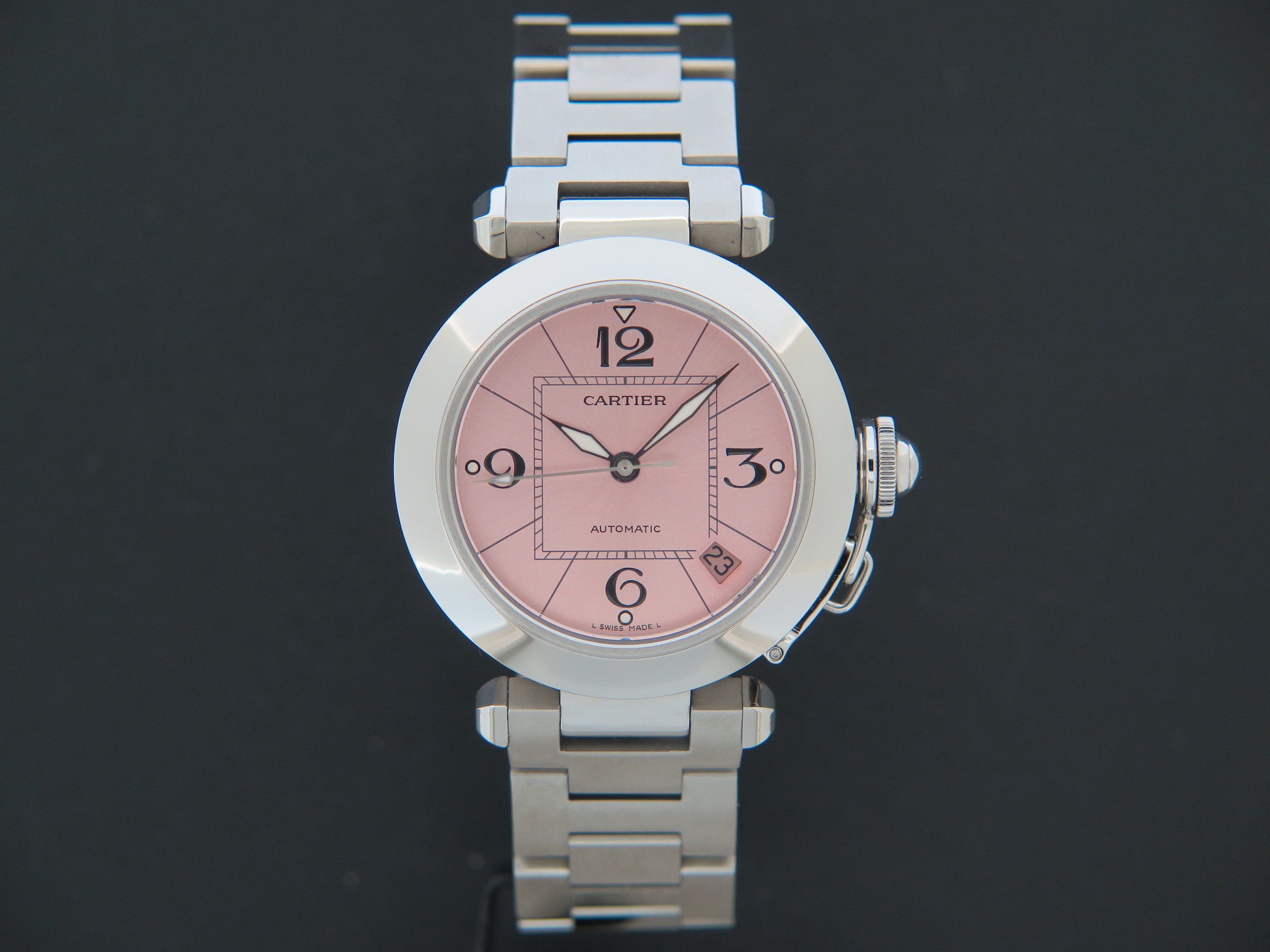 Cartier Pasha C Automatic Pink Dial 2324 Watches Filipucci Juweliers