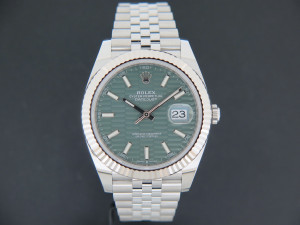 Rolex Datejust 41 Mint Green Motif Dial 126334 NEW